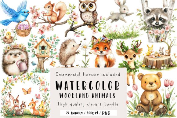 Download Forest Spring Woodland Animals Clipart - Spring Collection
