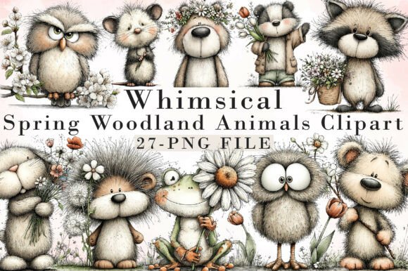 Download Whimsical Spring Woodland Animals Clipar - Spring Collection