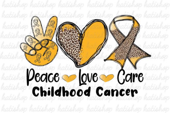 Download Peace Love Childhood Cancer Sublimation - Premium Resources