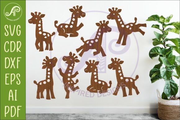 Download Giraffe SVG Laser Cut File Cute Animals - Cute animals Collection
