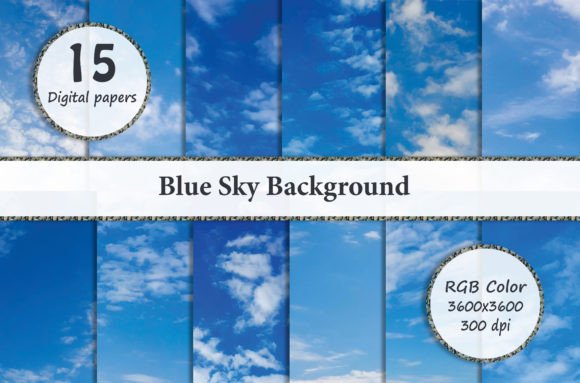 Download Blue Sky Background Digital Paper - Sky Collection