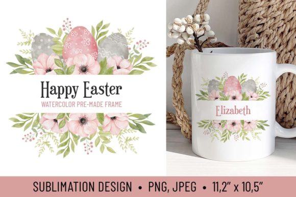 Download Watercolor Easter Frame. Spring Blossom. - Spring Collection