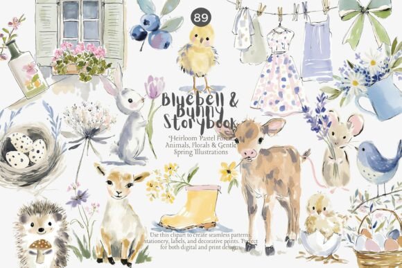 Download Spring Woodland Nursery Clipart Bundle - Spring Collection